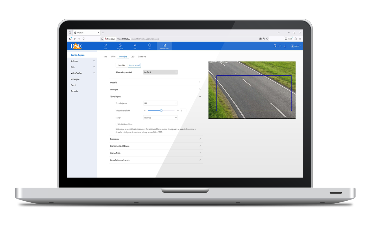 Controllo telecamera IP da browser